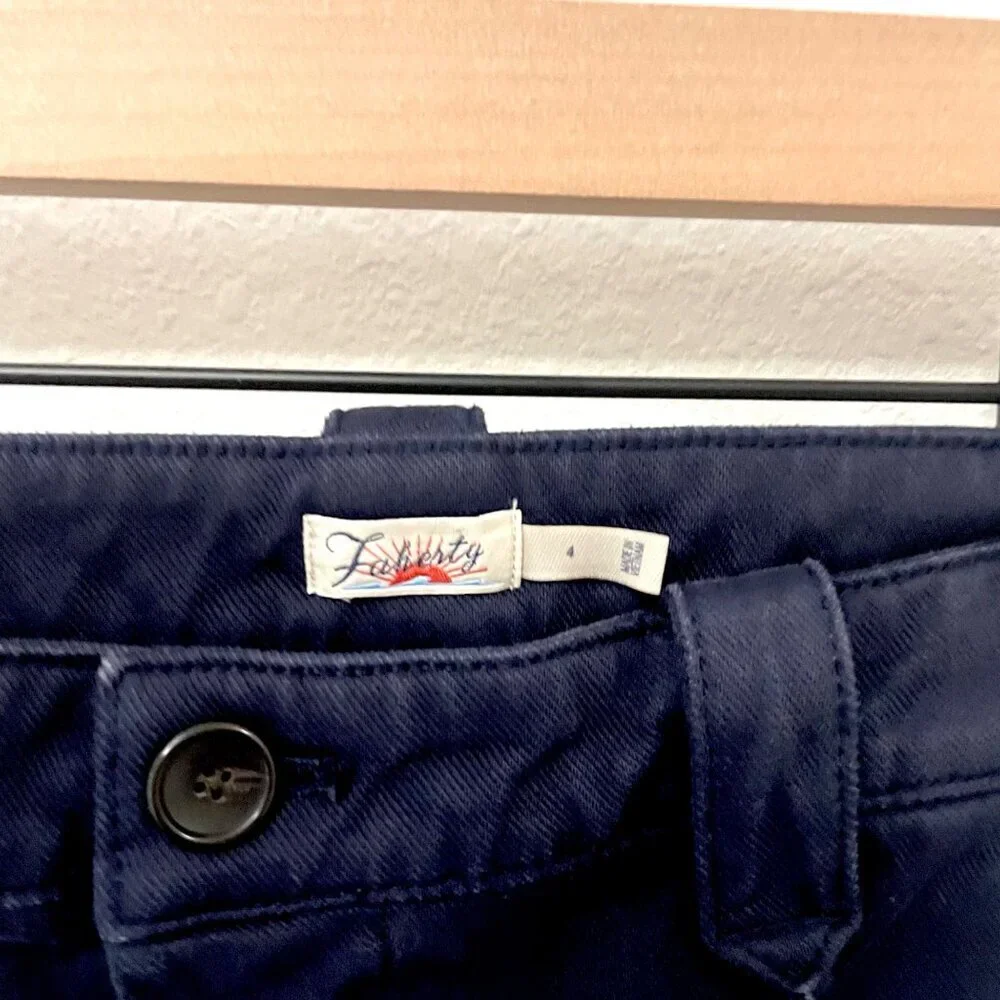 Faherty Coastline Stretch Chino Navy Blue Size 4 WB52417-NVY - Picture 3 of 7